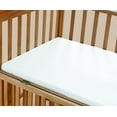 thumbnail image 1 of Celine Linen 100 Thread Count 150 GSM White Solid Print Microfiber Fitted Bed Sheets, Crib, 1 of 1