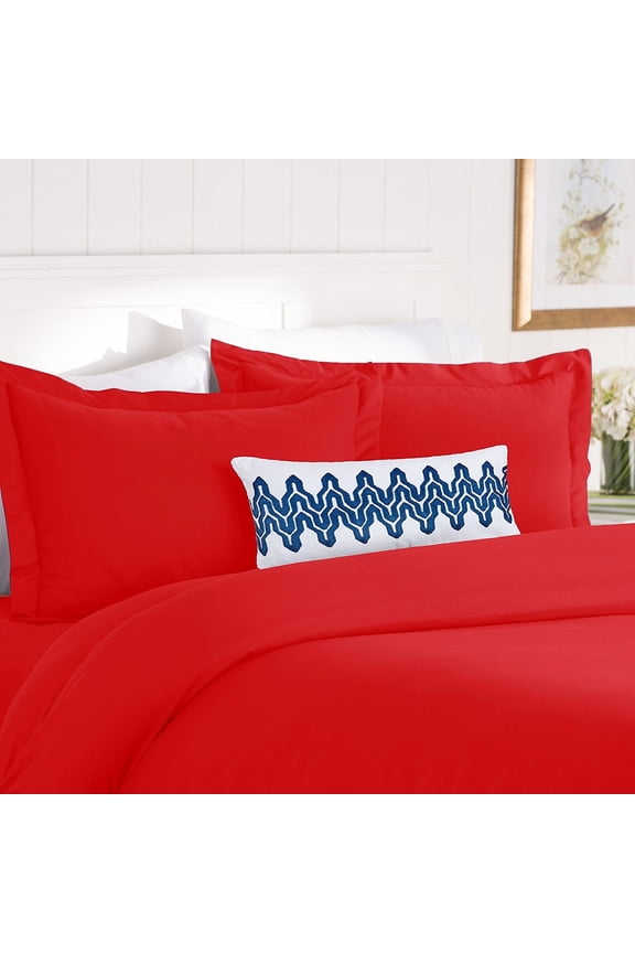 Celine Linen 1500 Series Egyptian Quality Super Soft Wrinkle Free 2 pc Pillowcases, , King Size - Red