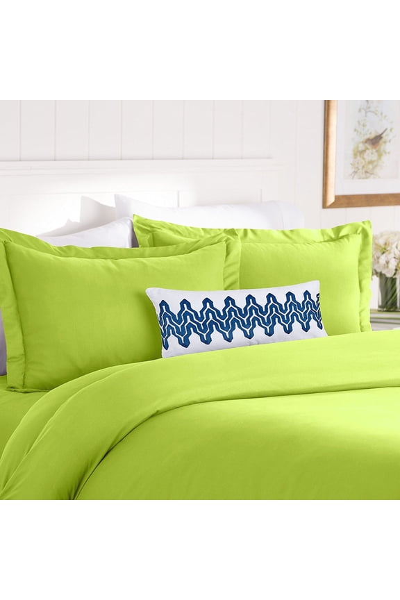 Celine Linen 1500 Series Egyptian Quality Super Soft Wrinkle Free 2 pc Pillowcases, , Standard Size -Lime-Green