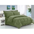 thumbnail image 1 of Celine Linen 8 Piece Sage Dobby Stripe Bed in a Bag, Queen, 1 of 1