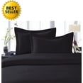 thumbnail image 1 of Celine Linen Best, Softest, Coziest Duvet Cover Ever! 1500 Series Egyptian Quality Luxury Super Soft WRINKLE FREE 3-Piece Duvet Cover Set , Full/Queen, Black, 1 of 4