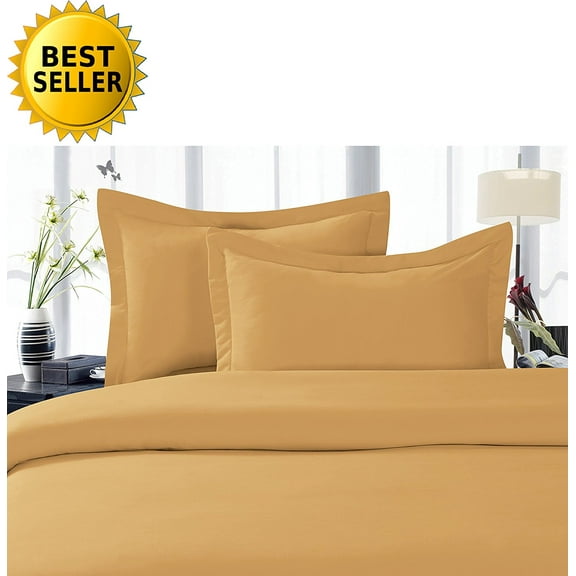 Celine Linen Best, Softest, Coziest Duvet Cover Ever! 1500 Series Luxury Super Soft WRINKLE FREE 3-Piece Duvet Cover Set , Full/Queen, Camel-Gold