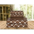 thumbnail image 1 of Celine Linen Holiday Gift Bloomingdale Pattern 1500 Series Percale Wrinkle and Fade Resistant (6-Piece) Bedding Set Queen Chocolate, 1 of 3