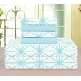 thumbnail image 1 of Celine Linen Holiday Gift Cube Pattern 1500 Series Percale Wrinkle and Fade Resistant (6-Piece) Bedding Set, Full, Aqua, 1 of 3