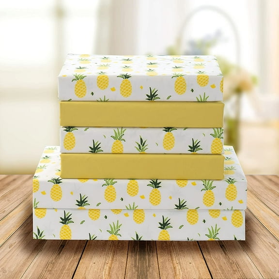 Celine Linen Holiday Gift Pineapple Pattern 1500 Series Percale Wrinkle and Fade Resistant (6-Piece) Bedding Set, King, Pineapple