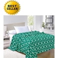 thumbnail image 1 of Celine Linen®- Luxury Micro-Fleece Ultra Plush Cube Pattern - All Season Blanket, Full/Queen, Turqouise, 1 of 1