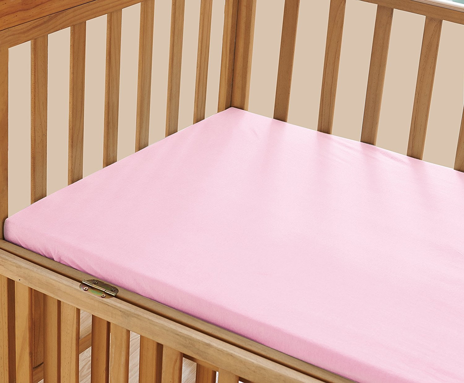 Celine Linen Luxury Silky Soft Baby Crib Fitted Sheet %100 Cotton Jersey Knit | Standard Crib and Toddler Mattresses for Boys and Girls