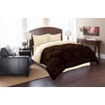 thumbnail image 1 of Celine Linen Goose Down Alternative Reversible 3pc Comforter Set-, King/Cal King, Brown/Cream, 1 of 1