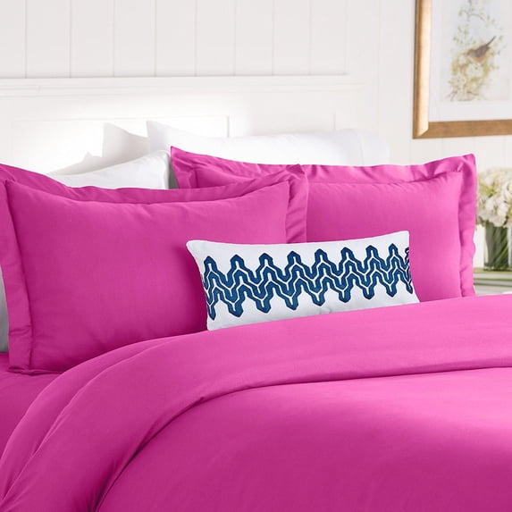 Celine Linen 1500 Series 3-Piece Duvet Cover Set, Ultra Soft Microfiber, Breathable, Wrinkle Resistant Bedding Set , King/California King - Pink