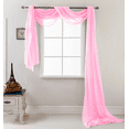 thumbnail image 1 of Celine Sheer 55 x 216 in. Sheer Curtain Scarf, Pink, 1 of 2