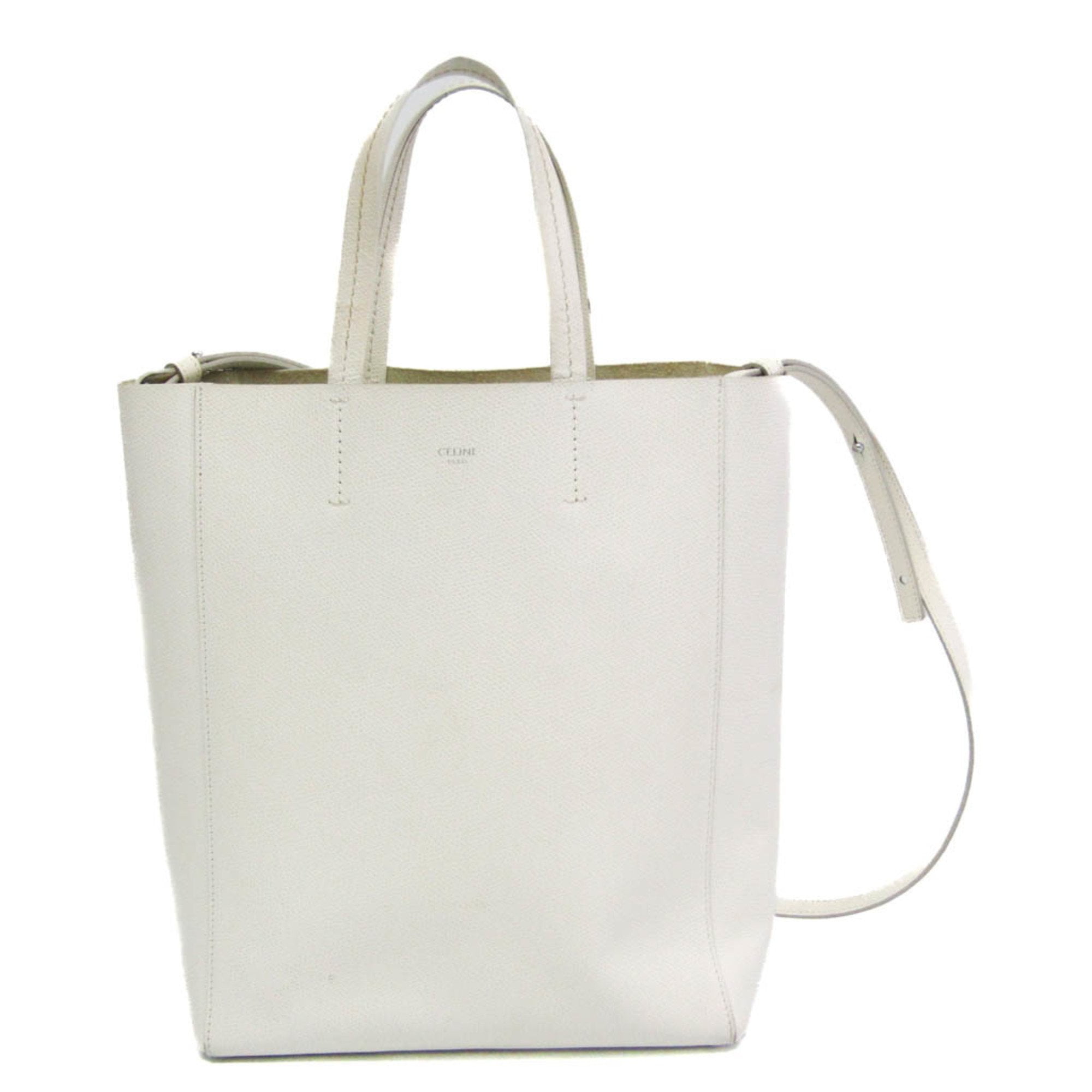 Celine Cabas Vertical Tote Natural / Brown / Black Canvas