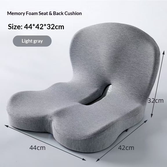 Celinva Orthopedic Cushion, Instant Relief for Back & Sciatica Pain, Long Sitting Lumbar Support, Memory Foam Truck Seats Cushions, Removable Cover Anti Slip Cushion for Drive,Office