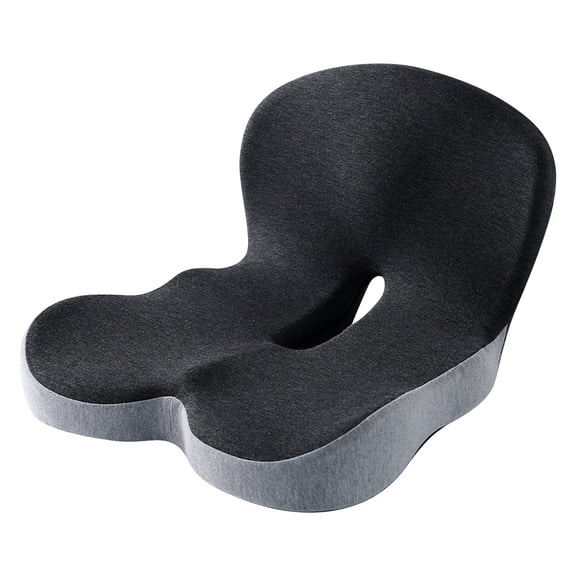 Celinva Orthopedic Cushion, Seat Cushion for Truck Driver, Memory Foam L-Shaped Integrated Seat Cushions, Lumbar Support for Long Sitting Office Worker,C