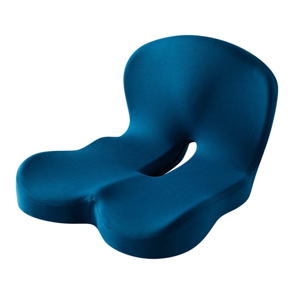 Celinva Orthopedic Cushion, Seat Cushion for Truck Driver, Memory Foam L-Shaped Integrated Seat Cushions, Lumbar Support for Long Sitting Office Worker,E
