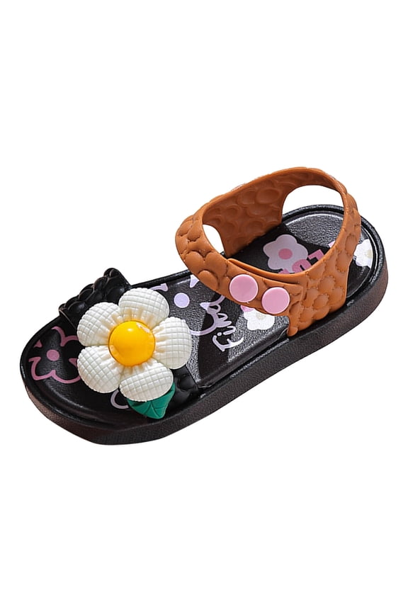 Celivon Girls And Toddler Sandals Flat Breathable Rainbow Cute Outerwear Beach Shoes Summer Casual Fashion Comfort