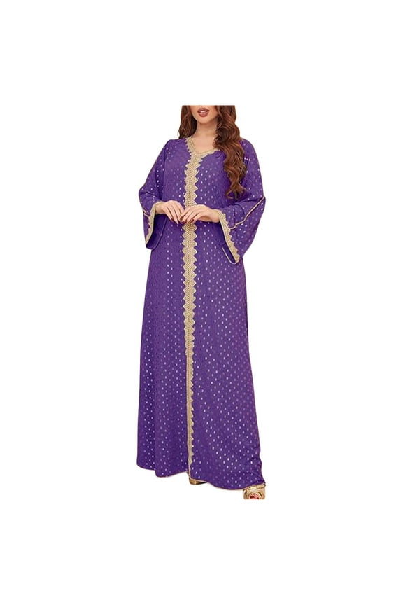 Ice Silk Robes For Women Spring Summer Long Pajamas Smooth Gold Stamped Dubai Gown