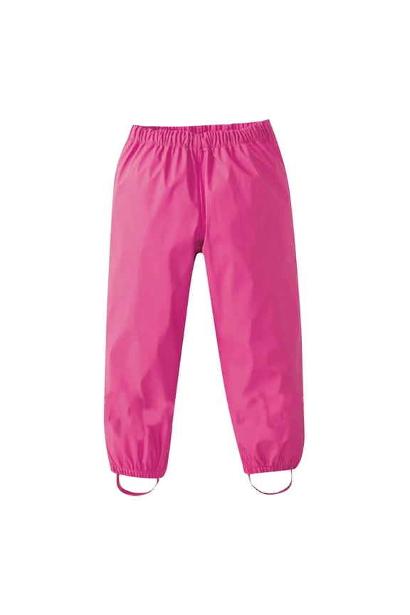 Celivon Kids Big Boys Girls Cotton Blend Rain Pants Windproof Waterproof Mud Trousers Clothes Senior Rain Coat For Rainy Day Or Travel 9T