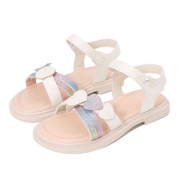 Celivon Kids Girl Sandals Rhinestone Slingback Sandals Sandals Ankle Strap Casual Bohemian Beach Shoes For Tween 11.5-12 Years