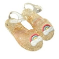 thumbnail image 1 of Wxolcjlv Kids Girls Jelly Sandals Girls Closed Toe Summer Dress Shoes Beach Flat Sandals Size 6 Years, 1 of 9