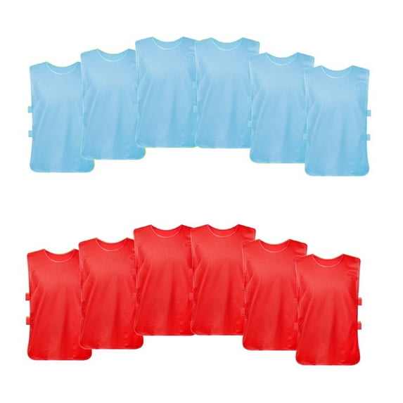 Celivon Kids Pinnies 12/24 Packs Practice Vests Pennies for Sports Youth Boys Girls Scrimmage Vests Soccer Lacrosse