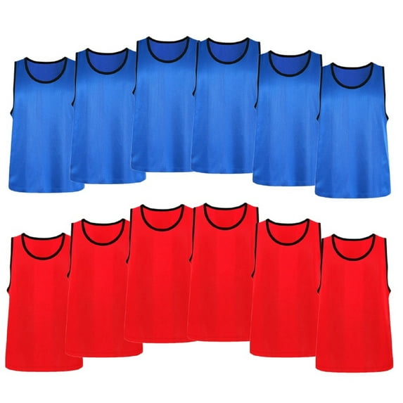 Celivon Kids Pinnies 12/24 Packs Practice Vests Pennies for Sports Youth Boys Girls Scrimmage Vests Soccer Lacrosse