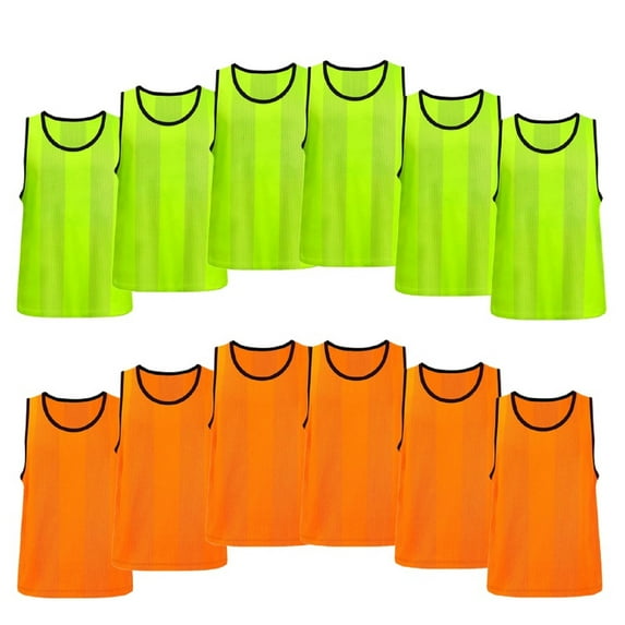 Celivon Kids Pinnies 12/24 Packs Practice Vests Pennies for Sports Youth Boys Girls Scrimmage Vests Soccer Lacrosse
