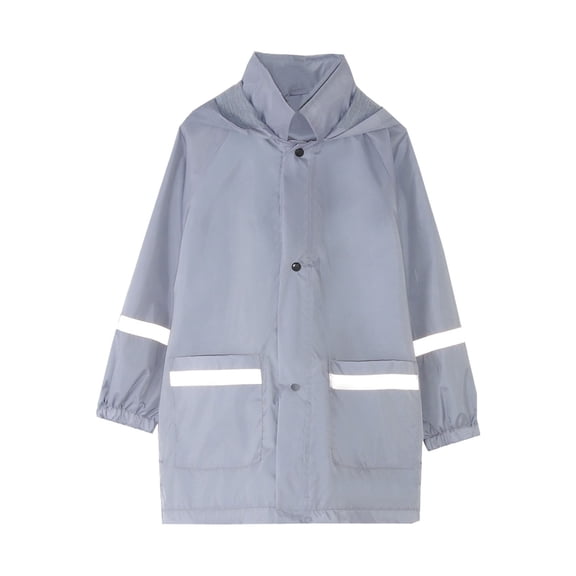 Celivon Kids Toddler Button Rain Jacket Hooded Windproof Raincoat Long Sleeve Hoodie Trench For Rainy Day Or Travel 3T