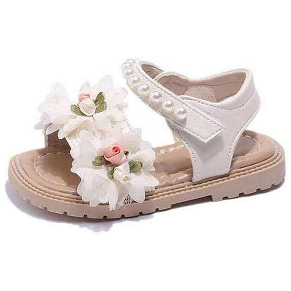 Celivon Kids Toddler Girl Shoes Breathable Shoes Girl Flower Decorative Sandals Soft Soled Sandals Shoes 2.5 To 12 Years 3.5-4 Years