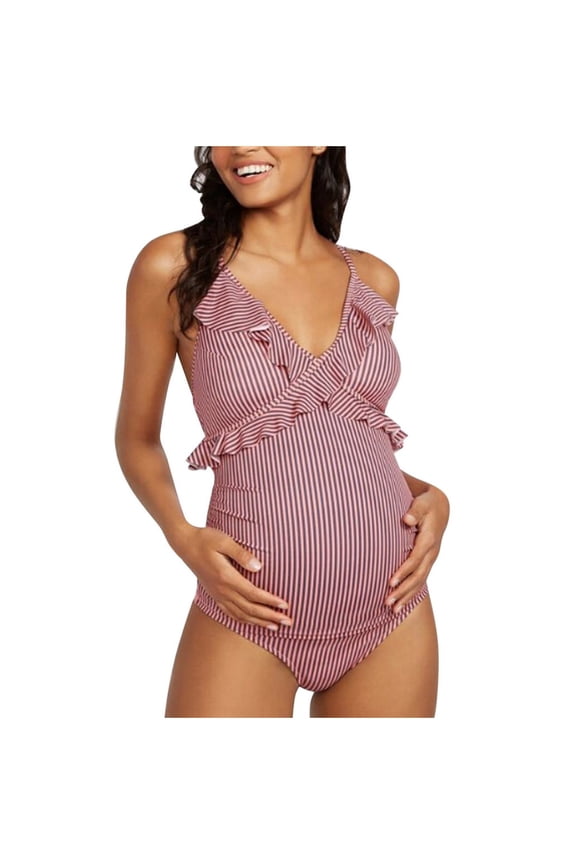 Wxolcjlv Maternity Swimsuit For Women One Piece Tummy Control Bathing Suit