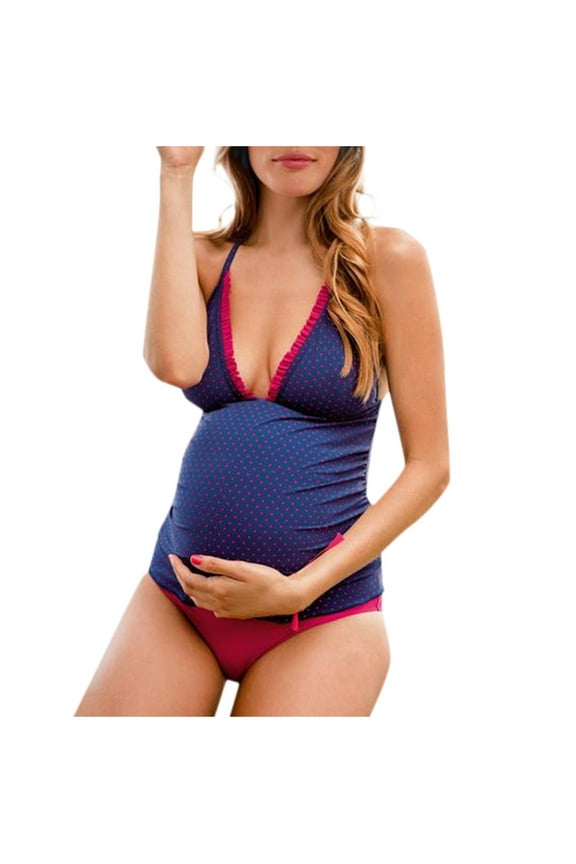 Maternity Swimsuit For Women One Piece Tummy Control Bathing Suit