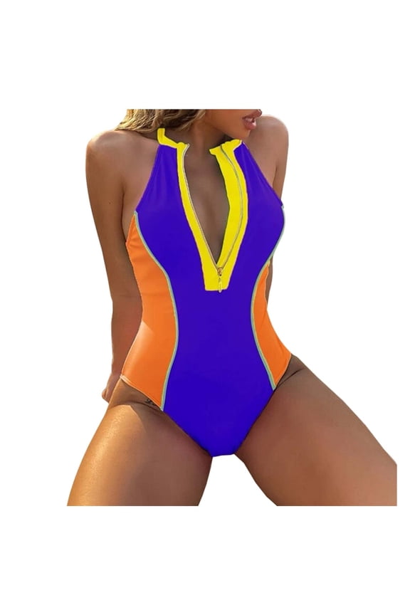 One Piece Swimsuit For Women Ice Silk Plunging V Neck Sexy High Cut S Bathing Suit Hot Spring Wear