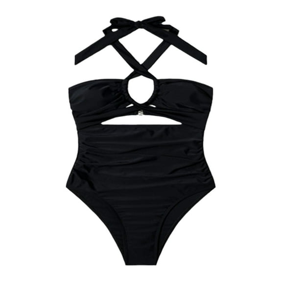 Celivon One Piece Swimsuit For Women Sexy V Neck Hollow Push Up Swimwear Bathing Suit Surfing Wear