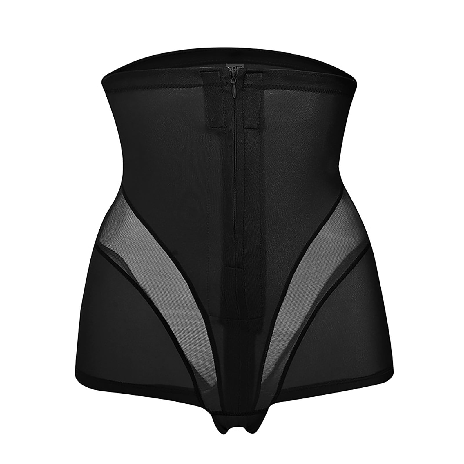 Women's High Waist Tummy Control Shapewear - Butt Lifting Panties, Black & Beige, Small