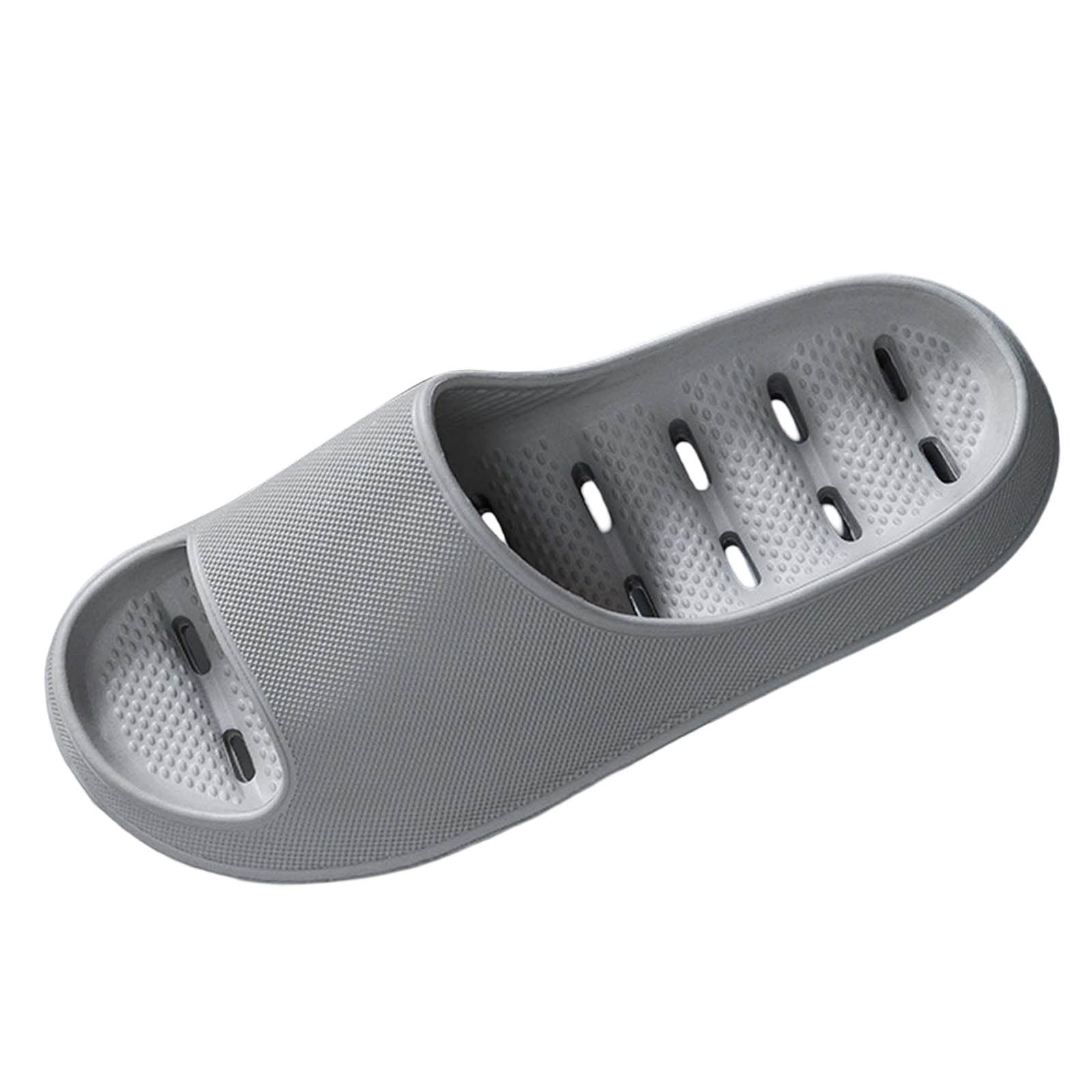 Uonesone Sliders Dames Heren Zomer Cloud-slippers, Ultra-Zachte Douche Badkamer Anti-Slip Sneldrogende Open Teen Super Zachte Comfortabele Dikke Zool Slippers Slides Binnen Buiten, Beige, 6/7 UK