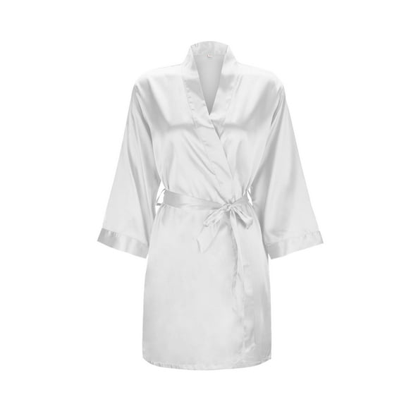 Celivon Silk Robes For Women Spring Summer Long Pajamas Smooth Solid Color Light Bathrobe Wedding Robe Makeup Bridesmaid Robe Satin Kimono