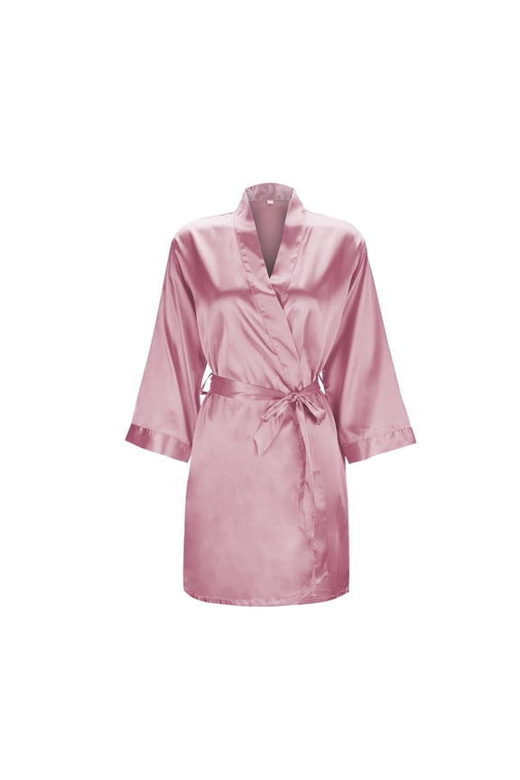 Silk Robes For Women Spring Summer Long Pajamas Smooth Solid Color Light Bathrobe Wedding Robe Makeup Bridesmaid Robe Satin Kimono