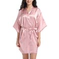thumbnail image 1 of Celivon Silk Robes For Women Spring Summer Long Pajamas Smooth Soft Long Satin Robes Long Silk Robes Full Length Robes Kimonos Bath Robe Dressing Gowns, 1 of 8