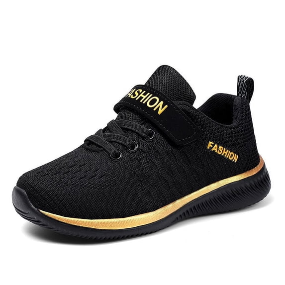 Wxolcjlv Solid Color Mesh Flying Woven Sneakers Boys Girls Comfy Breathable Running Shoes For Tween Size 9 Years