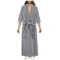 thumbnail image 1 of Celivon Terry Cloth Robes For Women Spring Autumn Long Pajamas Smooth Absorbent Quick Drying Short Sleeved Robe Bathrobe, 1 of 4