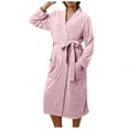thumbnail image 1 of Celivon Terry Cloth Robes For Women Spring Autumn Long Pajamas Smooth Water Absorbing Quick Drying Nightgown Bathrobe, 1 of 5