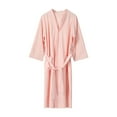thumbnail image 1 of Celivon Waffle Robes For Women Spring Summer Long Pajamas Smooth Solid Couple Mid Length Water Absorbent Bathrobe Sexy Quick Drying Kimono Pajama Bathrobe, 1 of 7