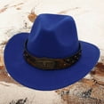 thumbnail image 1 of Celivon Western Cowboy Hat Jazz Bowler Hat Cow Head Decoration Ethnic Style Hat, 1 of 3