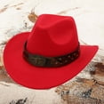 thumbnail image 1 of Celivon Western Cowboy Hat Jazz Bowler Hat Cow Head Decoration Ethnic Style Hat, 1 of 4