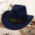 thumbnail image 1 of Celivon Western Cowboy Hat Jazz Bowler Hat Cow Head Decoration Ethnic Style Hat, 1 of 3