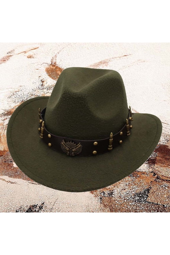 Western Cowboy Hat Jazz Bowler Hat With Decoration Ethnic Style Hat