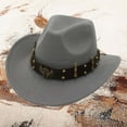 thumbnail image 1 of Celivon Western Cowboy Hat Jazz Bowler Hat With Decoration Ethnic Style Hat, 1 of 3