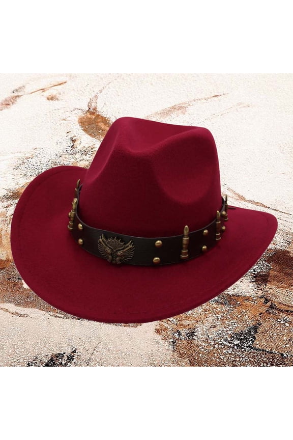 Western Cowboy Hat Jazz Bowler Hat With Decoration Ethnic Style Hat