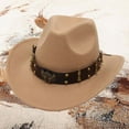 thumbnail image 1 of Celivon Western Cowboy Hat Jazz Bowler Hat With Decoration Ethnic Style Hat, 1 of 7