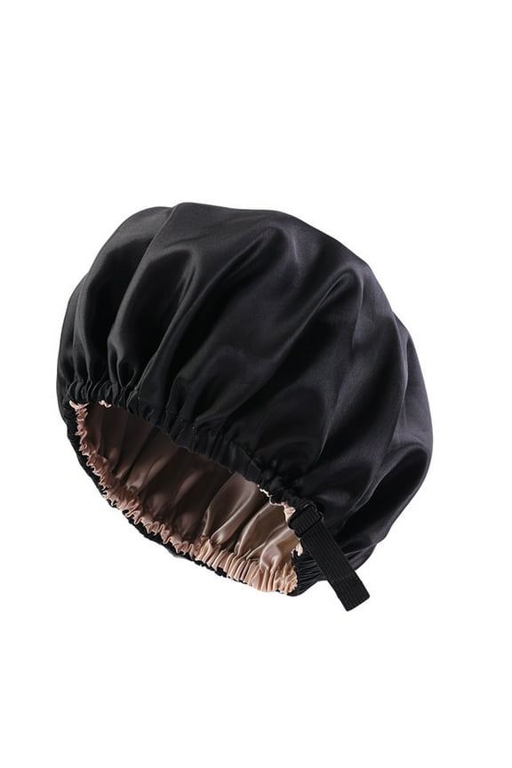 Women Satin Bonnet Sleeping Cap Teens Adjustable Long Bonnet For Braids Night Sleeping Natural Hair Double Layer Casual Comfy Headwear