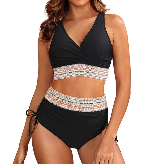 Celivon Womens Bikinis Swimsuit High Waisted Bikini Set Two Piece Full Coverage 2025 Bathing Suit Bathing Suit Surfing Wear